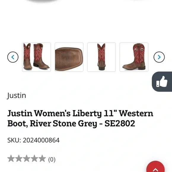 Justin Boots Red and Brown Western Boots - Picture 8 of 9